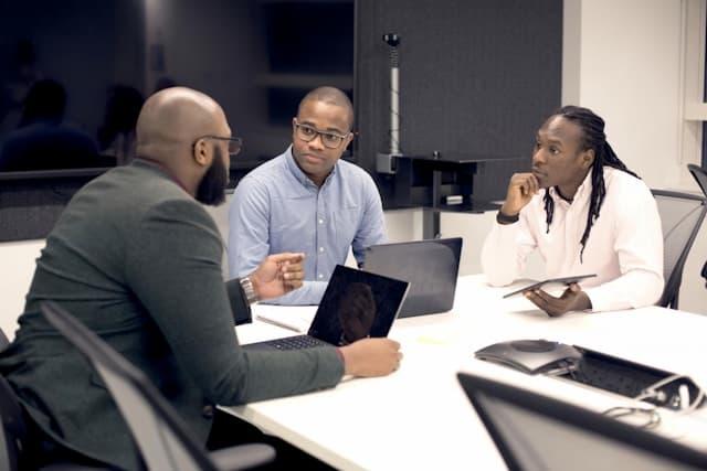 JS Engineering & Consulting team reviewing a technical project plan